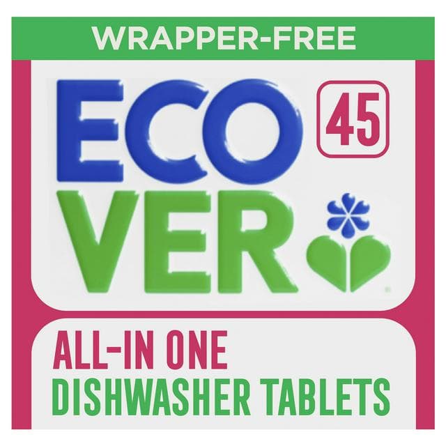 Ecover All in One Wrapper Free Dishwasher Tablets x45 0.78g - gallery image 1