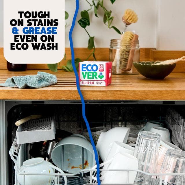Ecover Wrapper Free All in One Dishwasher Tablets x24 0.42kg - gallery image 6