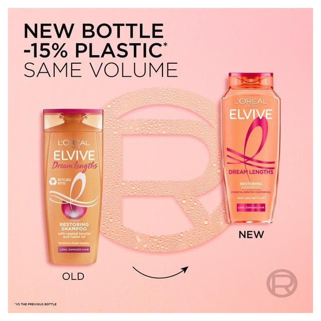 L'Oréal Paris Elvive Dream Lengths Restoring Shampoo for Long Hair 400ml - gallery image 2