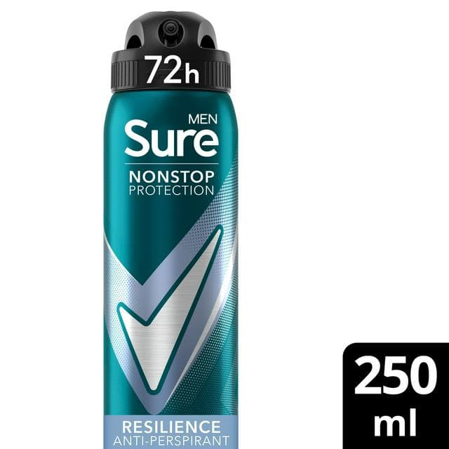 Sure Men Nonstop Protection Antiperspirant Aerosol Deodorant Resilience 250ml - gallery image 1