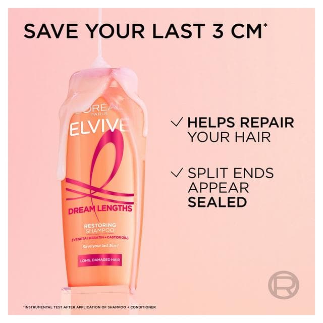 L'Oréal Paris Elvive Dream Lengths Restoring Shampoo for Long Hair 250ml - gallery image 3