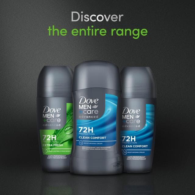 Dove Men+Care Advanced Anti Perspirant Stick Clean Comfort 50ml - gallery image 5