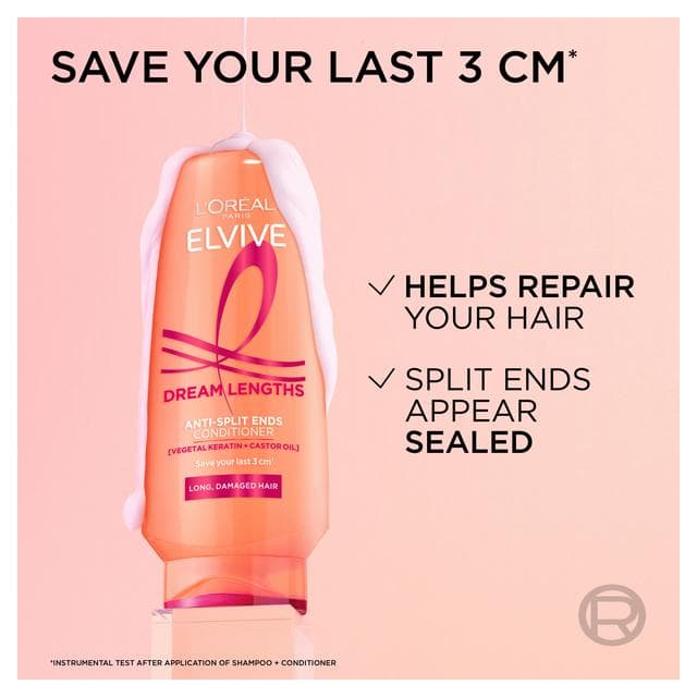 L'Oréal Paris Elvive Dream Lengths Antisplit Ends Conditioner for Long Hair 200ml - gallery image 3