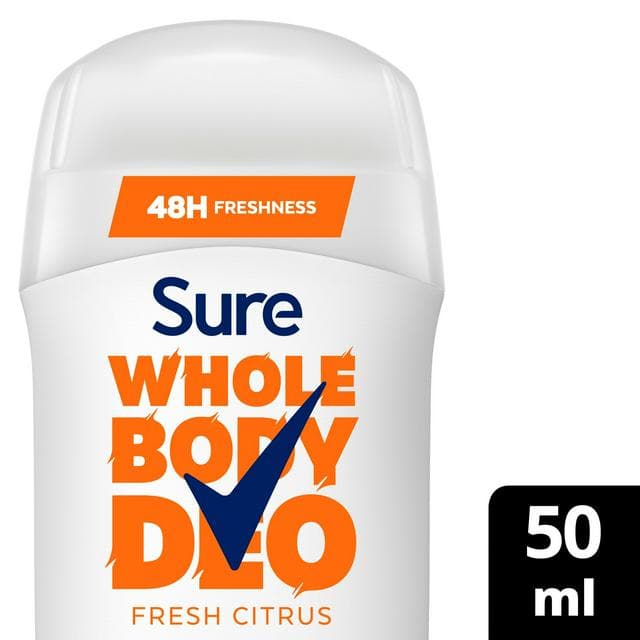 Sure Women Fresh Citrus Whole Body Deodorant Stick 48h Odour Control 50ml - gallery image 1