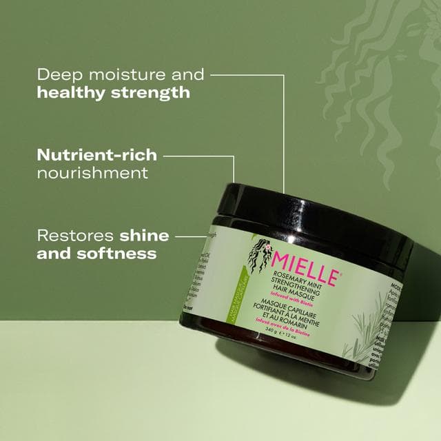 Mielle Rosemary Mint Strengthening Hair Masque 340g - gallery image 6