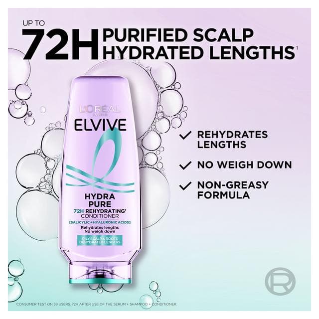 L'Oréal Paris Elvive Hydra Pure 72hr Rehydrating Conditioner 300ml - gallery image 2