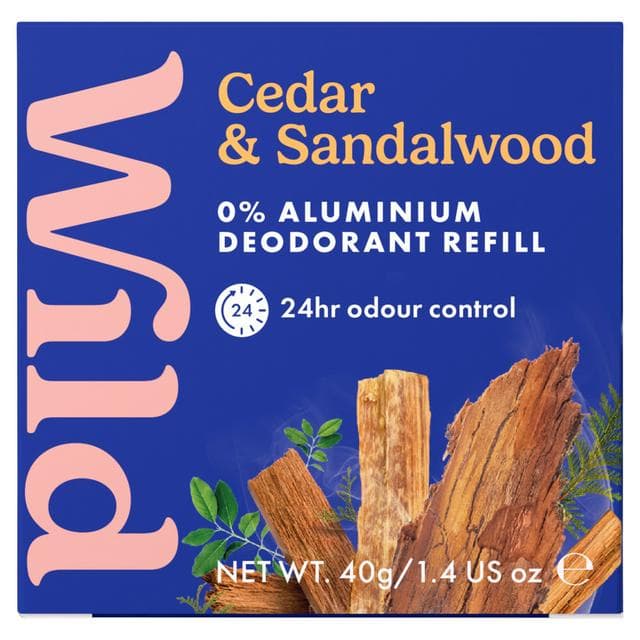Wild 40g Cedar & Sandalwood Stick Deodorant Refill - gallery image 1