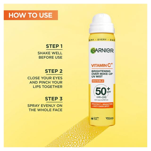 Garnier Vitamin C Brightening Over Make Up UV Mist - gallery image 2