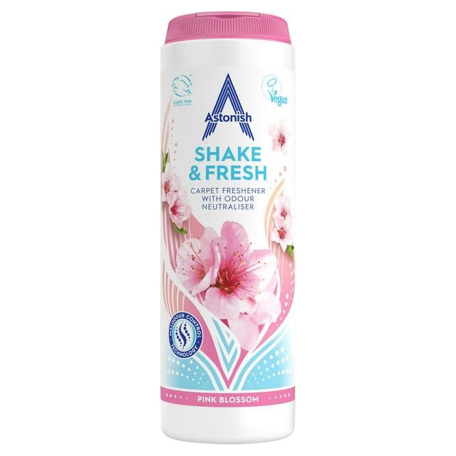 Astonish Shake & Fresh Carpet Freshener Pink Blossom 400g - gallery image 1