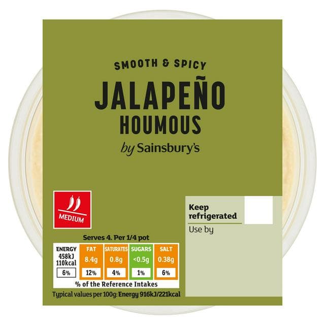 Sainsbury's Jalapeno Houmous 200g - gallery image 1