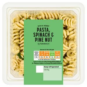 Sainsbury's Herby Pasta, Spinach & Pine Nut 400g
