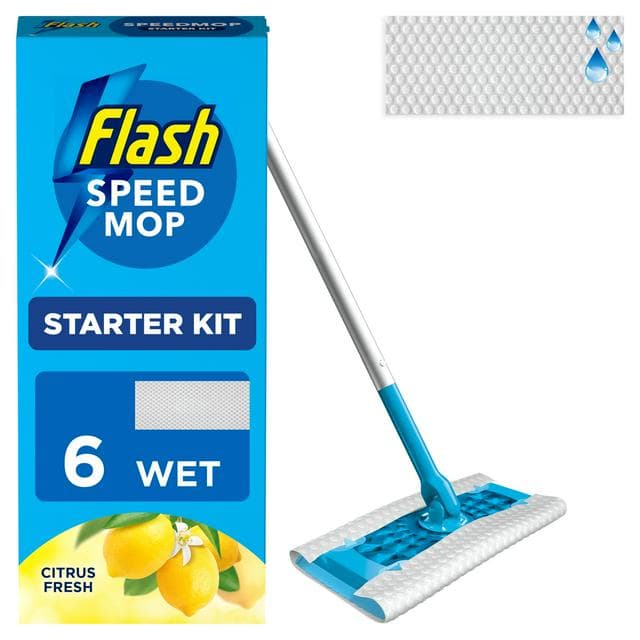 Flash Speedmop Floor Cleaner Starter Kit with 1 Mop & 6 Wet Refills - gallery image 1