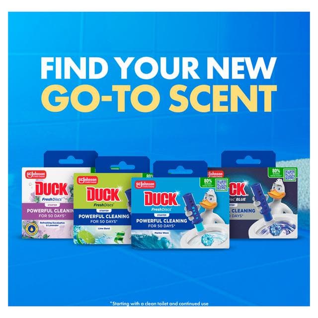 Duck Toilet Fresh Discs Toilet Cleaner Holder & Refill Marine 36ml - gallery image 6
