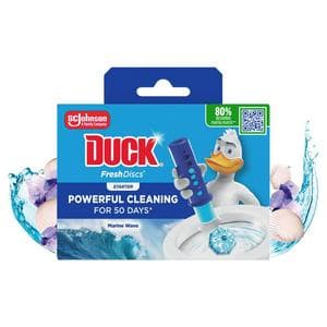 Duck Toilet Fresh Discs Toilet Cleaner Holder & Refill Marine 36ml