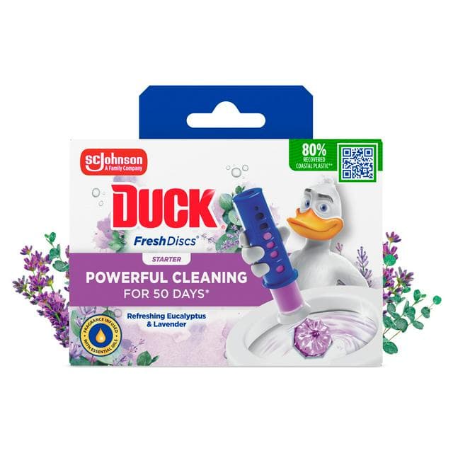 Duck Toilet Fresh Disc Holder & Refill Eucalyptus & Lavender 36ml - gallery image 1