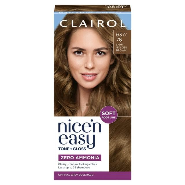 Clairol Nice'N Easy Tone+Gloss Light Golden Brown 637/76 Semi Permanent Hair Dye - gallery image 1
