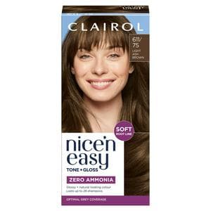 Clairol Nice'N Easy Tone+Gloss Light Ash Brown 611/75 Semi Permanent Hair Dye