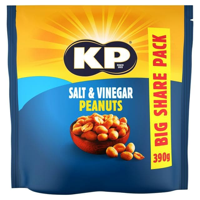 KP Salt & Vinegar Peanuts 390g - gallery image 1