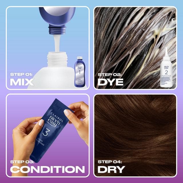 Clairol Nice'N Easy Tone+Gloss Medium Brown 500/765 Semi Permanent Hair Dye - gallery image 3