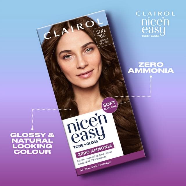 Clairol Nice'N Easy Tone+Gloss Medium Brown 500/765 Semi Permanent Hair Dye - gallery image 6