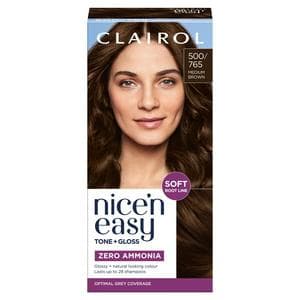 Clairol Nice'N Easy Tone+Gloss Medium Brown 500/765 Semi Permanent Hair Dye
