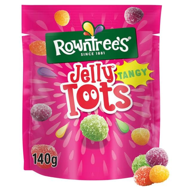 Rowntree's Jelly Tots Tangy Sweets Sharing Bag 140g - gallery image 1