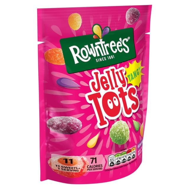 Rowntree's Jelly Tots Tangy Sweets Sharing Bag 140g - gallery image 2