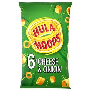 Hula Hoops Cheese & Onion Multipack Crisps x6