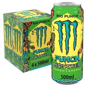 Monster Energy Drink Rio Punch 4 x 500ml