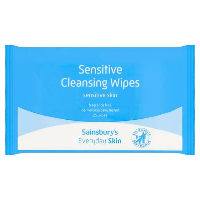 Sainsbury's Everyday Skin Sensitive Cleansing Wipes x25 - gallery image 1