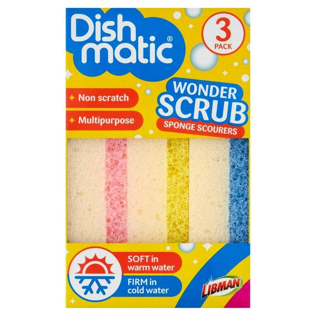Dishmatic Wonder Scrub Sponge Scourers x3 - gallery image 1