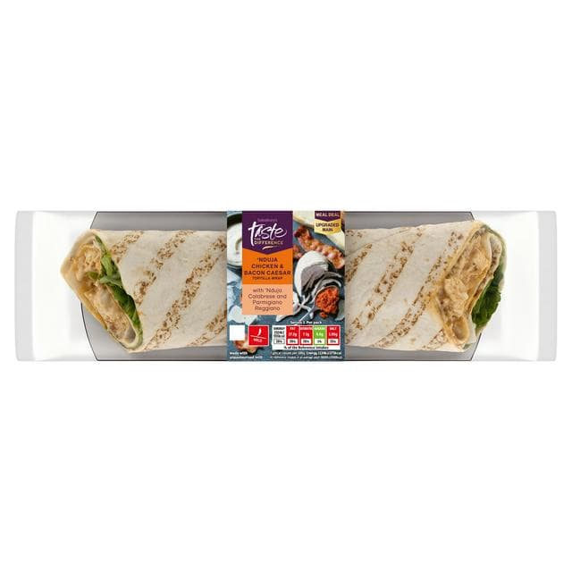 Sainsbury's Nduja Chicken & Bacon Caesar Tortilla Wrap, Limited Edition, Taste the Difference - gallery image 1