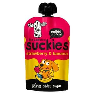 The Collective No Added Sugar Suckies Strawberry & Banana Yoghurt 90g