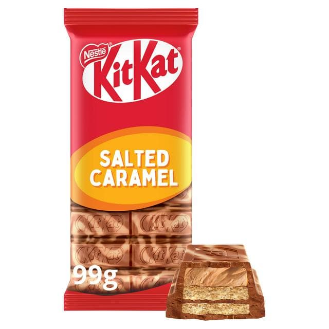 KitKat Salted Caramel Chocolate Sharing Bar 99g - gallery image 1