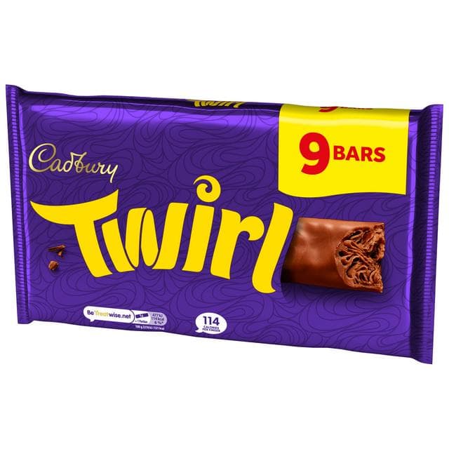 Cadbury Twirl 9 x Milk Multipack Chocolate Bar 193.5g - gallery image 3