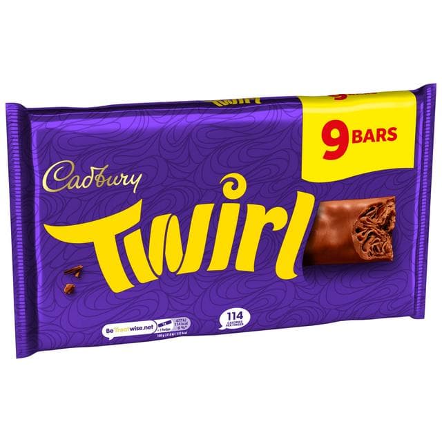 Cadbury Twirl 9 x Milk Multipack Chocolate Bar 193.5g - gallery image 4