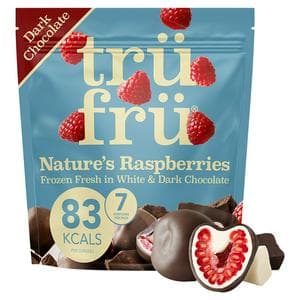 trufru Nature's Raspberries in White & Dark Chocolate 200g