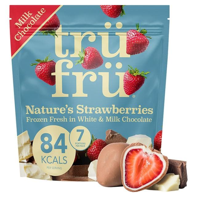trufru Nature's Strawberries in White & Milk Chocolate 200g - gallery image 1