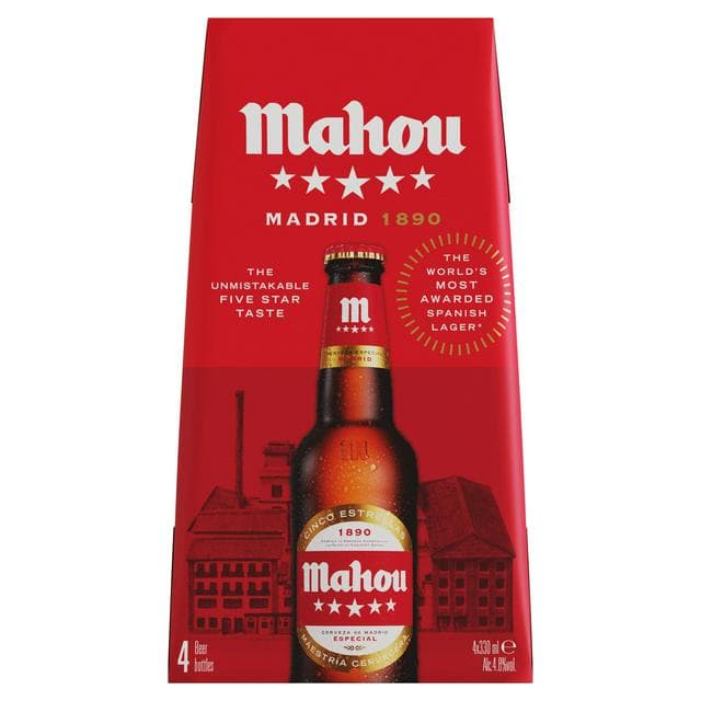 Mahou Beer 4 x 330ml - gallery image 1