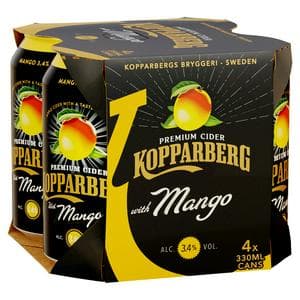 Kopparberg Premium Cider with Mango 4 x 330ml