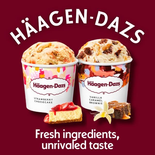 Haagen-Dazs Dessert Collection Mini Ice Cream Tubs 4 x 95ml - gallery image 2