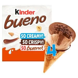 Kinder Bueno Classic Ice Cream Cones 4 x 90ml