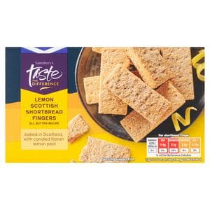 Sainsbury's Lemon Scottish Shortbread Fingers, Taste the Difference 160g