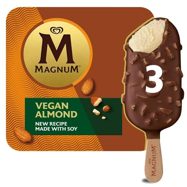 Magnum 3 x 90ml Collection Vegan Almond Ice Cream Sticks - gallery image 1