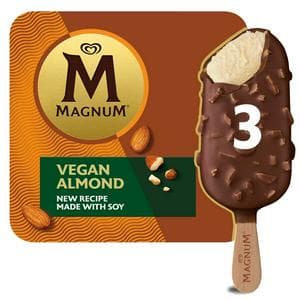 Magnum 3 x 90ml Collection Vegan Almond Ice Cream Sticks