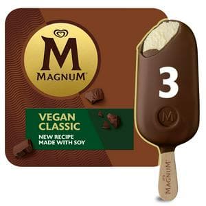 Magnum 3 x 90ml Collection Vegan Classic Ice Cream Sticks