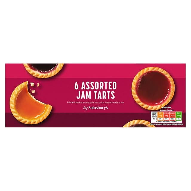 Sainsbury's Assorted Jam Tarts x6 185g - gallery image 1