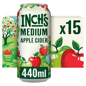 Inch's Medium Apple Cider 4.5% ABV Multipack Can 15 x 440ml