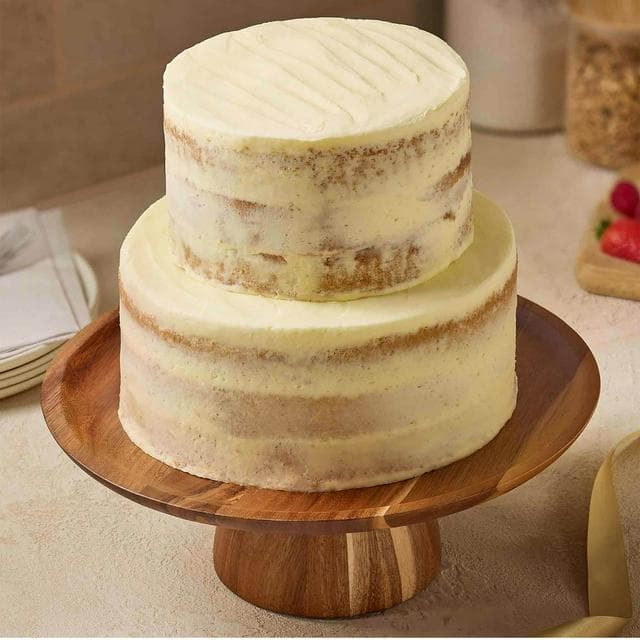 Sainsbury's 2.2kg Two Tier Vanilla Naked Cake - gallery image 1