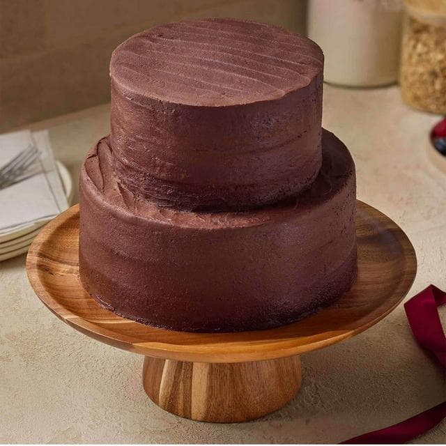 Sainsbury's 2.3kg Two Tier Chocolate Naked Cake - gallery image 1